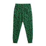 Green Leopard Print Sweatpants