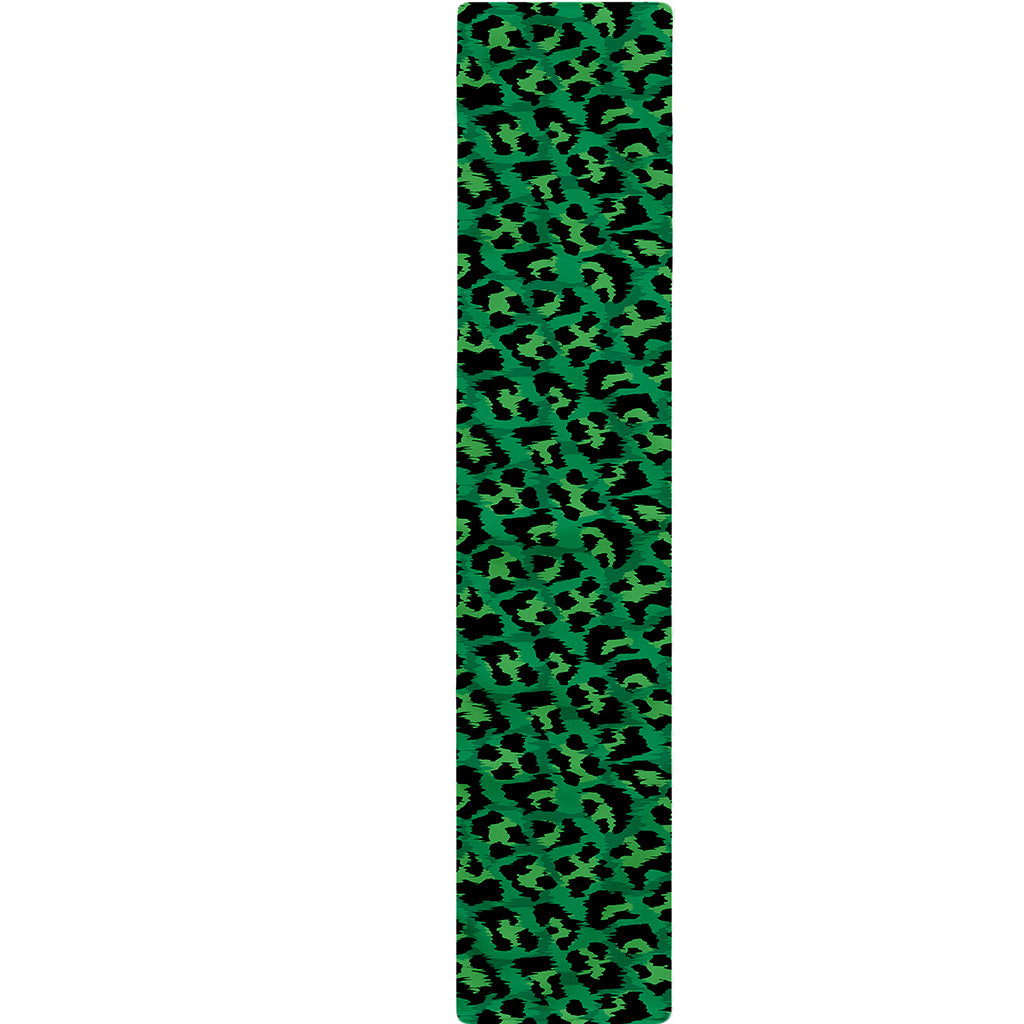 Green Leopard Print Table Runner