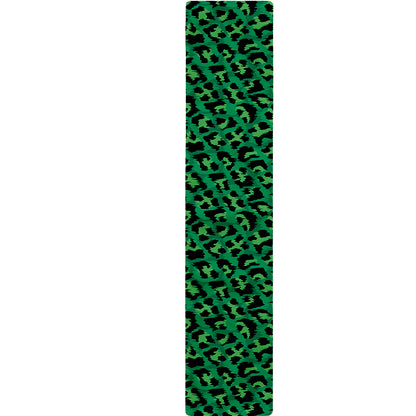 Green Leopard Print Table Runner