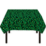 Green Leopard Print Tablecloth