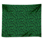 Green Leopard Print Tapestry