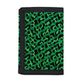 Green Leopard Print Trifold Wallet
