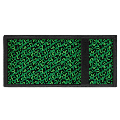 Green Leopard Print Trifold Wallet