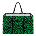 Green Leopard Print Utility Tote Bag