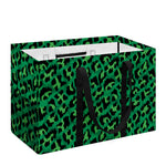 Green Leopard Print Utility Tote Bag
