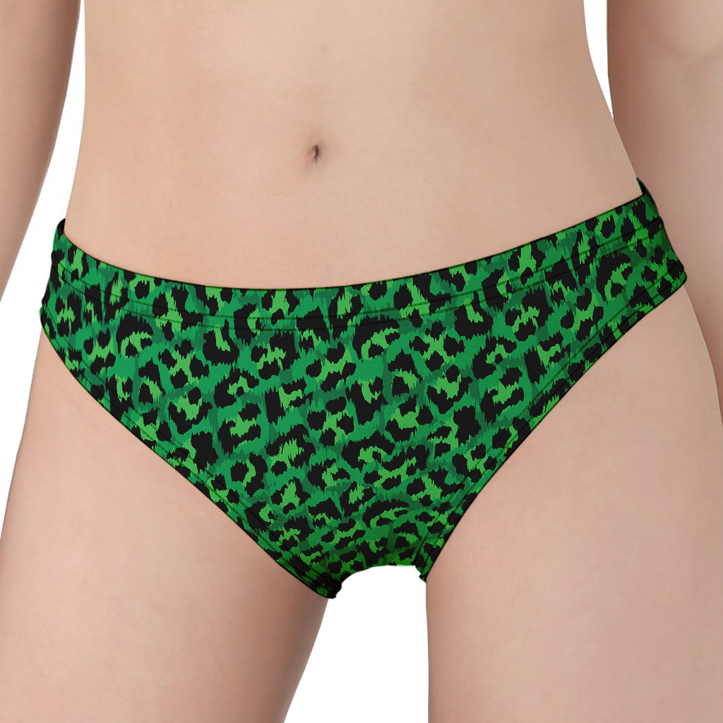 Green Leopard Print Women's Panties