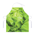 Green Lettuce Leaves Print Adjustable Apron