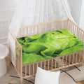 Green Lettuce Leaves Print Baby Crib Sheet