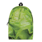 Green Lettuce Leaves Print Backpack