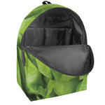 Green Lettuce Leaves Print Backpack