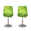 Green Lettuce Leaves Print Bar Stool Covers