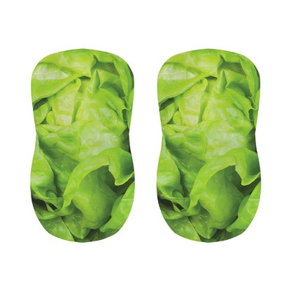 Green Lettuce Leaves Print Bar Stool Covers