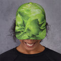 Green Lettuce Leaves Print Baseball Cap