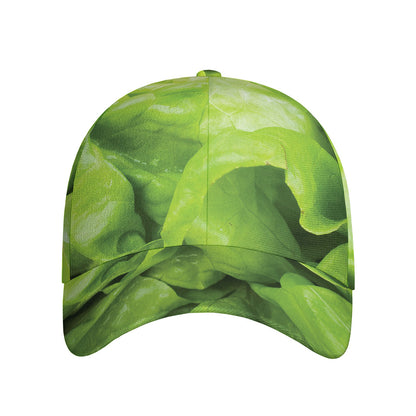 Green Lettuce Leaves Print Baseball Cap