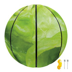 Green Lettuce Leaves Print Basketball