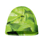 Green Lettuce Leaves Print Beanie