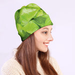 Green Lettuce Leaves Print Beanie