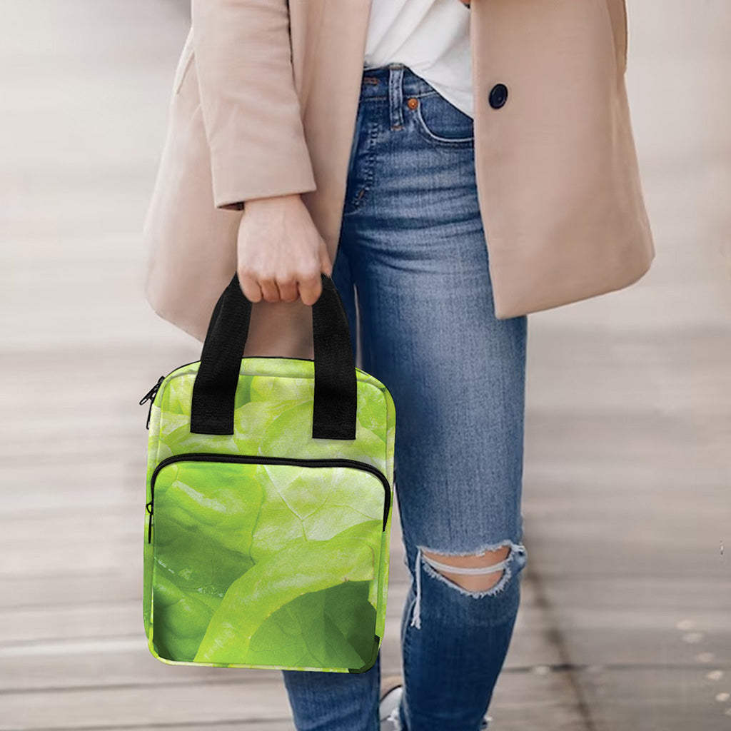 Green Lettuce Leaves Print Bible Tote Bag