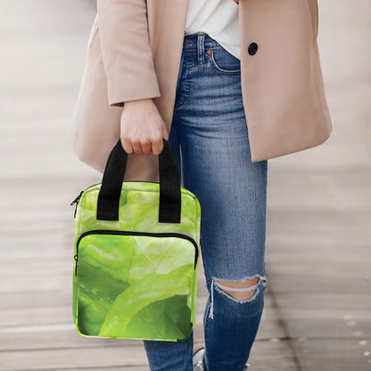 Green Lettuce Leaves Print Bible Tote Bag