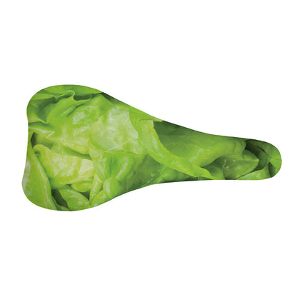 Green Lettuce Leaves Print Bicycle Seat Cover