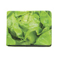 Green Lettuce Leaves Print Bifold Wallet