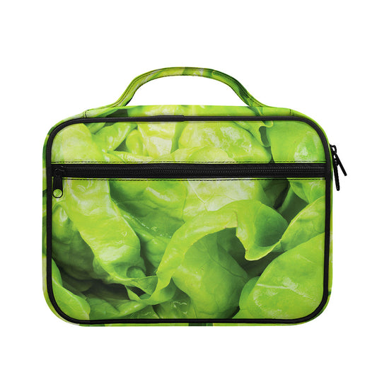 Green Lettuce Leaves Print Briefcase Bible Bag