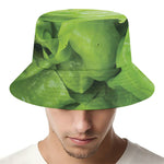 Green Lettuce Leaves Print Bucket Hat