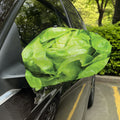 Green Lettuce Leaves Print Car Side Mirror Covers