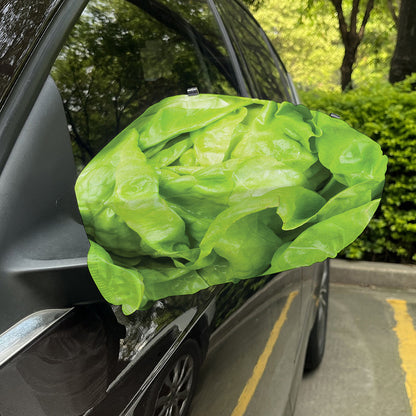Green Lettuce Leaves Print Car Side Mirror Covers