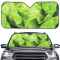 Green Lettuce Leaves Print Car Windshield Sun Shade