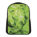 Green Lettuce Leaves Print Casual Backpack