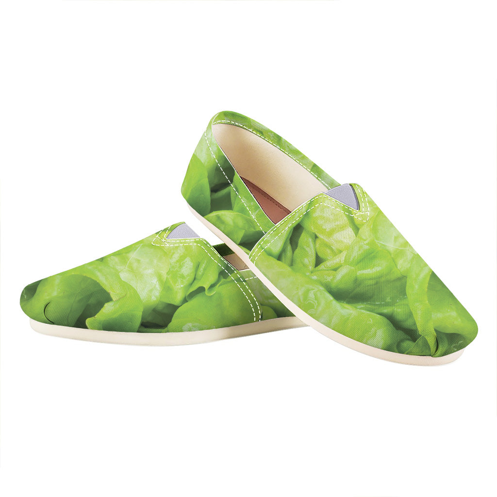 Green Lettuce Leaves Print Casual Shoes