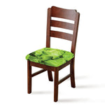 Green Lettuce Leaves Print Chair Cushion Cover