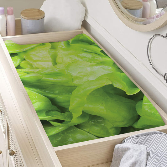 Green Lettuce Leaves Print Changing Pad Cover