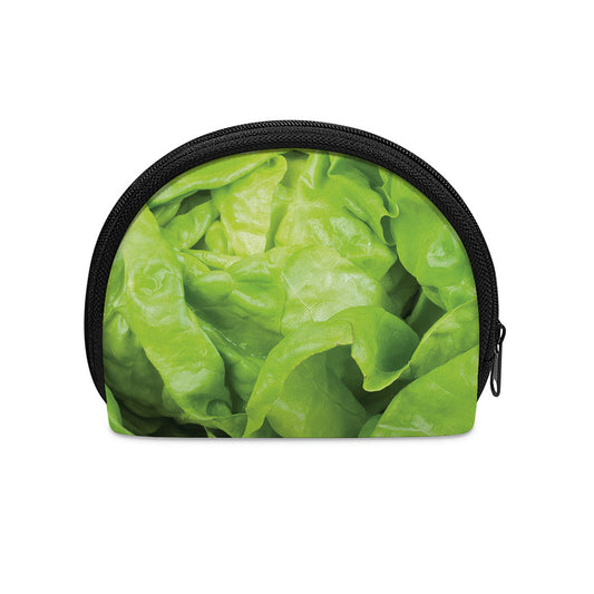 Green Lettuce Leaves Print Coin Purse