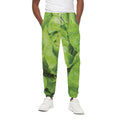 Green Lettuce Leaves Print Cotton Sweatpants