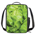Green Lettuce Leaves Print Crossbody Lunch Bag