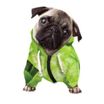 Green Lettuce Leaves Print Dog Zip Up Hoodie