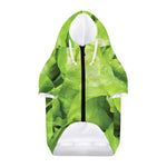 Green Lettuce Leaves Print Dog Zip Up Hoodie