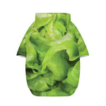 Green Lettuce Leaves Print Dog Zip Up Hoodie