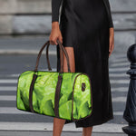Green Lettuce Leaves Print Duffle Bag