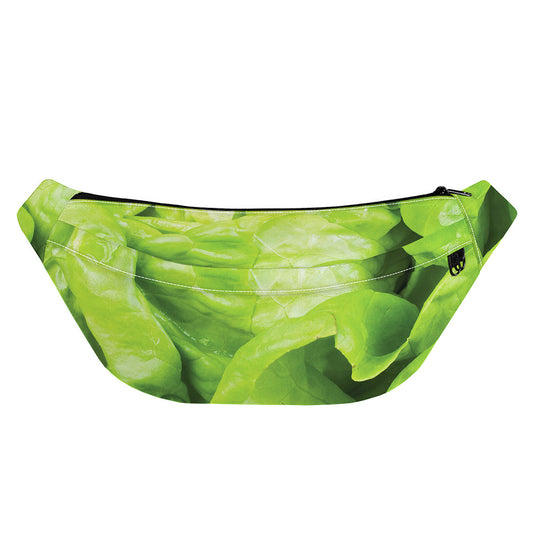 Green Lettuce Leaves Print Fanny Pack