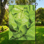 Green Lettuce Leaves Print Garden Flag
