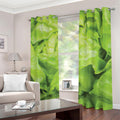 Green Lettuce Leaves Print Grommet Curtains