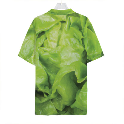 Green Lettuce Leaves Print Hawaiian Shirt