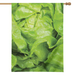 Green Lettuce Leaves Print House Flag