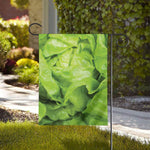 Green Lettuce Leaves Print House Flag
