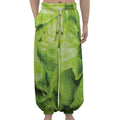 Green Lettuce Leaves Print Lantern Pants