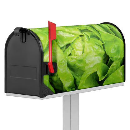 Green Lettuce Leaves Print Mailbox Cover