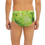 Green Lettuce Leaves Print Men's Briefs